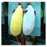 Genérico - Set 2 Mini Ratones Juguete Peluche Para Gatos