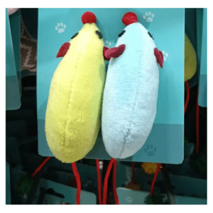 Genérico - Set 2 Mini Ratones Juguete Peluche Para Gatos