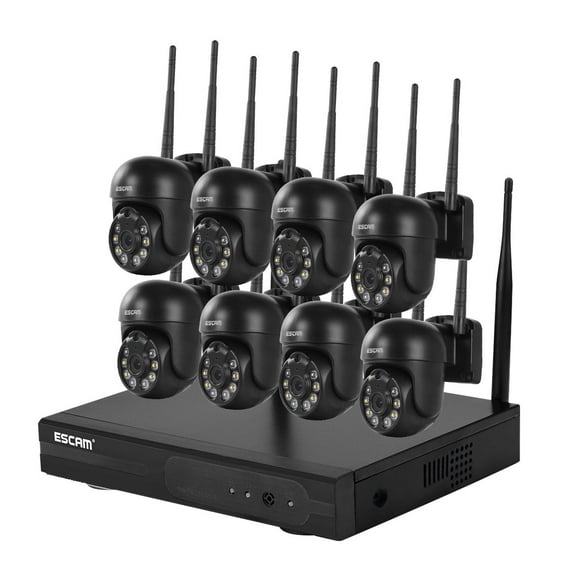 Kit NVR 8 Cámaras IP Wifi 1296P 3MP ESCAM WNK618