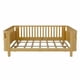 thumbnail image 3 of Cama de plataforma de madera de tamaño queen, cama queen de perfil bajo de madera con rieles para niñas y niños, 3 of 6