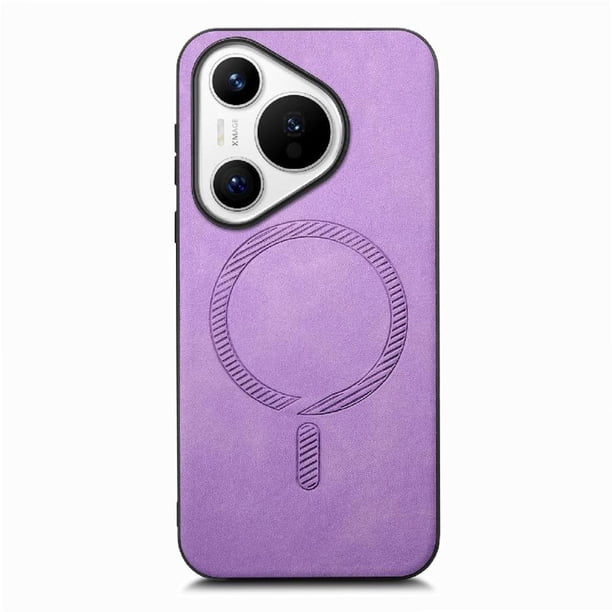 Magnetic Slim Case for Huawei Pura 70 with Camera Guard & Anti-Scratch Back Purple