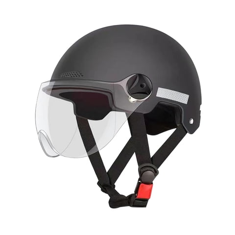 Magideal - Casco De Ciclismo Para Adultos, Forro De Capa De Amortiguación Transpirable, Protección Efectiva Para La Cabeza, Casco De Media Cara Para Verano Negro
