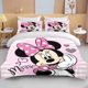 thumbnail image 1 of 10 Size Minnie Mouse Printed Bedding Set Cartoon Microfiber Bed Set Pillowcase Adult Bed Cover Bedroom Bed Set Duvet Gift Bed Sheets, 1 of 5