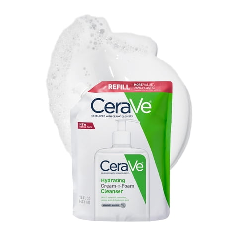 Crema Hidratante Cleanser Cerave Para Hacer Espuma, 480 Ml, Rellena La Piel Seca