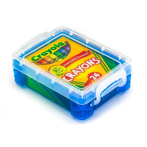 Crayola Crayons, 24 unidades, con caja de crayones Super Stacker azul