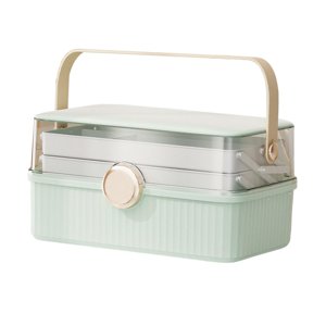 Ioensy - Caja Organizadora De Joyas Portátil Recuerdo 3 Niveles Para Tocador Mujer Verde