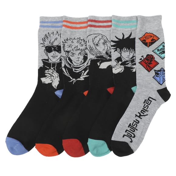 Calcetines Bioworld Jujutsu Kaisen Character Art para hombres adultos