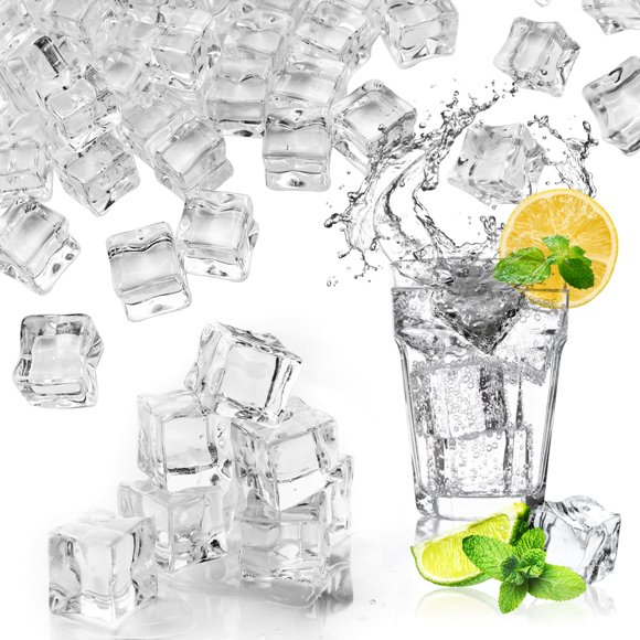 Cubos de hielo falsos LYFJXX 17 mm 100 piezas Acrílico transparente