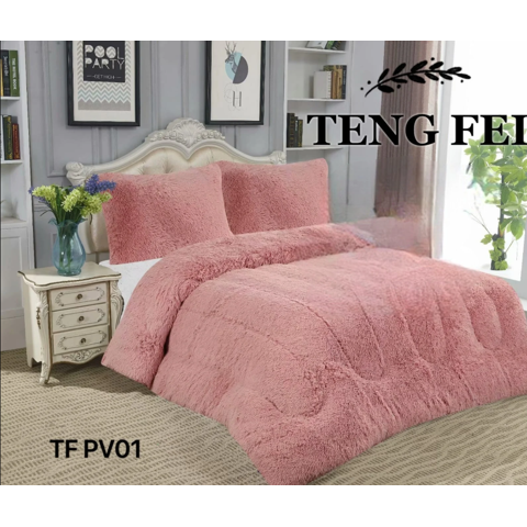 Tecnocasa - Plumon De Invierno Peludos Con Chiporro King