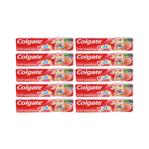 Pack 10 Pasta Dental Colgate Kids Sabor Frutilla 50G