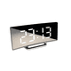 thumbnail image 1 of Radio despertador (blanco) Reloj electrónico curvo creativo, reloj LED de pantalla grande, reloj de espejo, 1 of 1