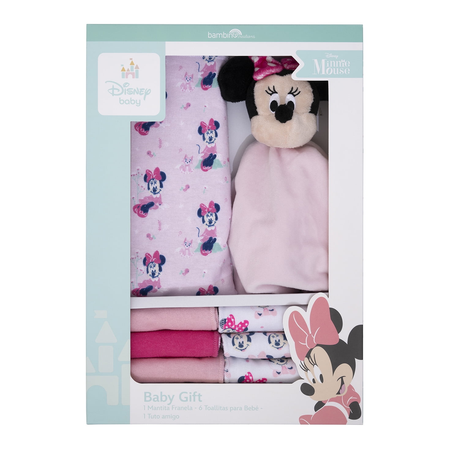 Bambino - Set 8 Piezas Baby Gift Rosado Minnie Gato Niña