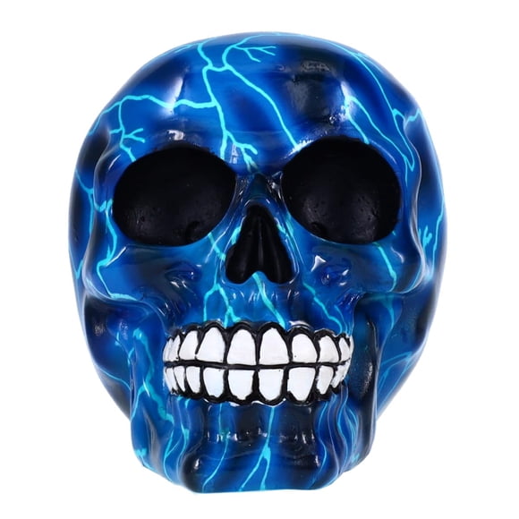 Calavera de resina azul para decoración de Halloween, Treasure Co