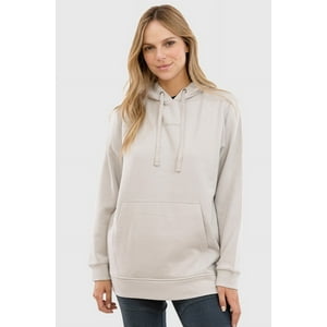 Polerón Acid-Wash Embroidery Gris Claro Mujer Falcone
