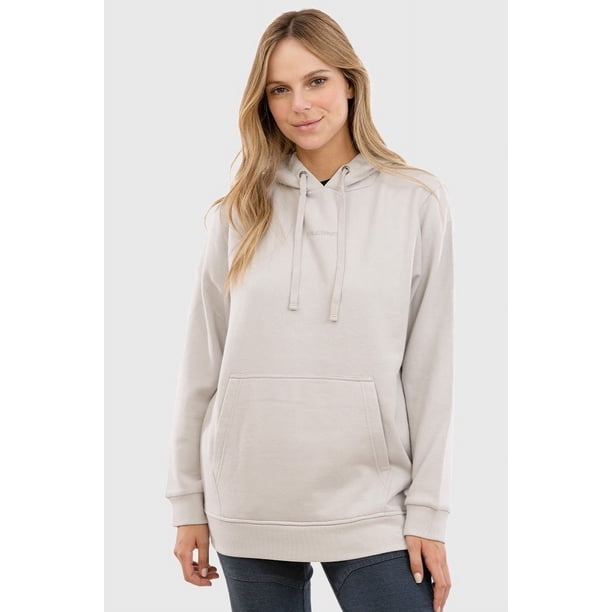 Polerón Acid-Wash Embroidery Gris Claro Mujer Falcone
