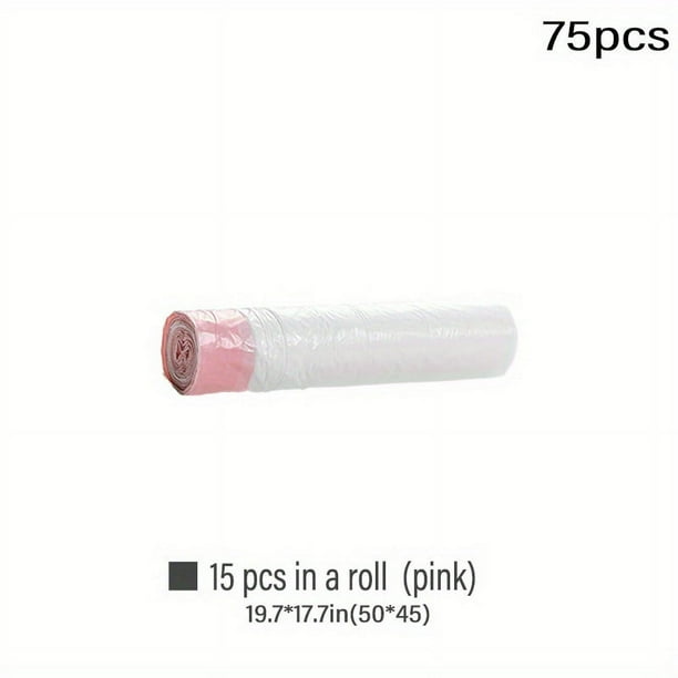 75pcs Trash Garbage Bags, Strong Thin Material Disposable Kitchen Garbage Bags, Durable Plastic Trash Bags For Office Home Bedroom Garden Waste Bin