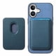thumbnail image 4 of Funda de Cuero Magnética con Tarjetero para iPhone 16 Plus Cubierta Delgada Azul, 4 of 5