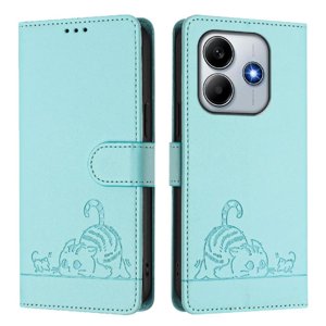 Funda Tipo Cartera Foxdock Para Xiaomi Redmi Note 14 5G Con Soporte, Ranuras, Rfid, Diseño De Gato