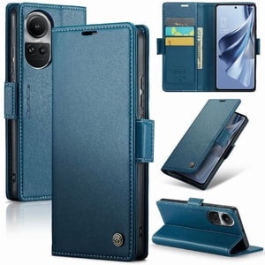 Caseme Tipo Cartera Oppo Reno 10 5G Con Cierre Magnético, Rfid, Tarjetero, Soporte, Carga Inalámbrica