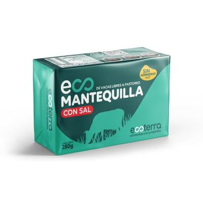 Mantequilla Artesanal Libre Pastoreo Pan Tradicional 250 G Ecoterra