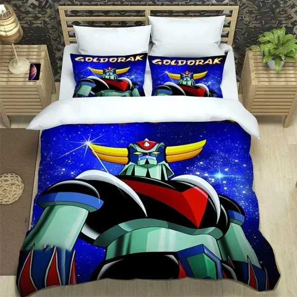 UFO ROBO GRENDIZER GOLDORAK Bedding Set Duvet Cover Bed Set Quilt Cover Pillowcase Comforter Size Boys Adult Bedding Bed Sheets