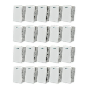 Want - Pack 20 Módulo Interruptor Metálico 9/24 250V - Blanco