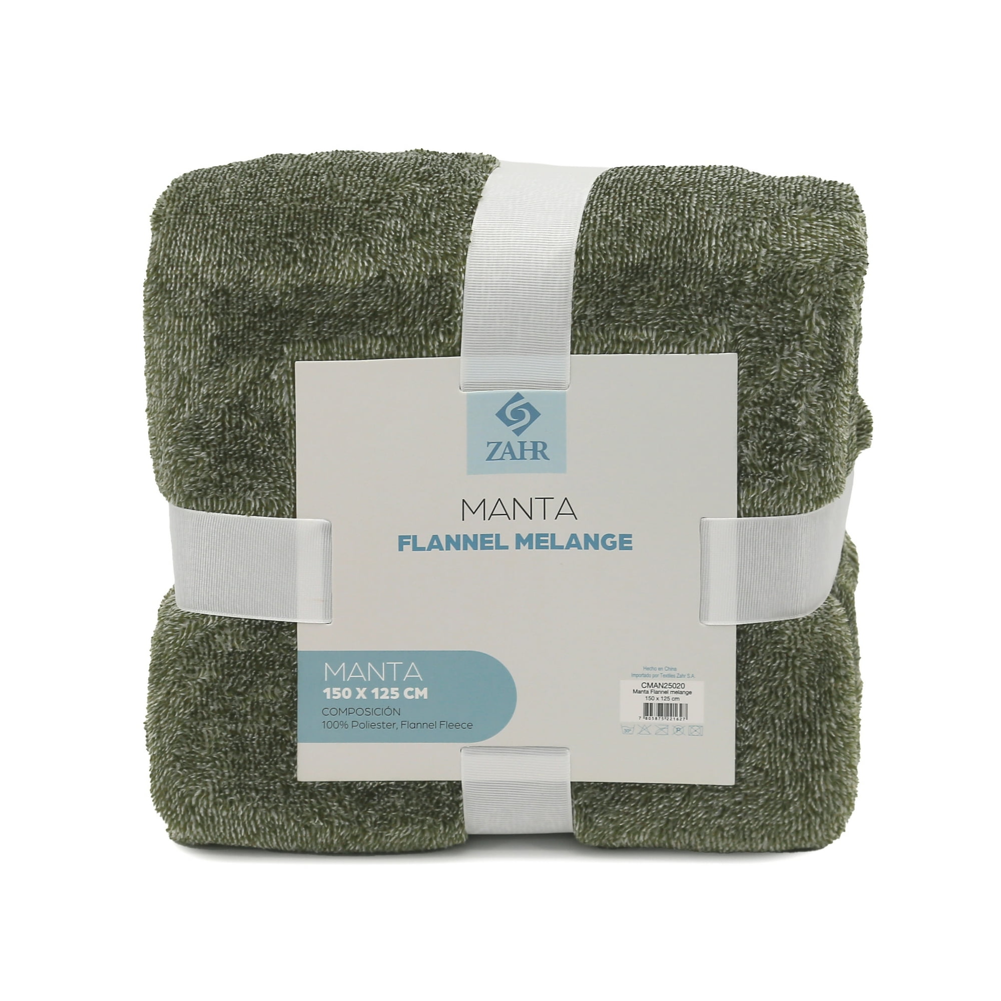 Zahr - Manta Jaquard Flannel Verde 125 X 150 Cm