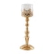 thumbnail image 4 of Elegante Candelero Dorado Pilar Candelabro Soporte Ceremonia Decoración 13x39 Cm, 4 of 5