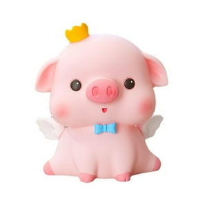 Genérico - Hucha De Cerdo, Tarro Decorativo Para Dinero, Adorno De Escritorio Para Dormitorio, Oficina, Niños, Ojos Abiertos Grandes, Cerdo