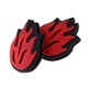 thumbnail image 1 of Amortiguador a prueba de golpes de 2 piezas de silicona llama de tenis raqueta amortiguador rojo, 1 of 3