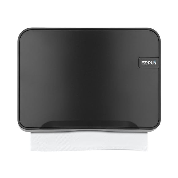 Dispensador de toallas de papel MULTIPLEGABLE para montaje en pared EZBrnd, negro