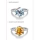 thumbnail image 4 of Anillos de Moissanita Blancos/amarillos de 5 Uds para Mujer Corte Redondo Color D VVS1 Anillos de Diamante Anillos de Compromiso y Boda de Moissanita de 6 Puntas para Mujer con Certificado, 4 of 8