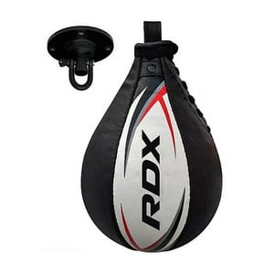 Pera Boxeo Rdx Cuero Con Soporte Multi White/Red Sbl-S2Wr
