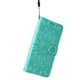 thumbnail image 3 of Funda tipo cartera FOXDOCK para OPPO A74 4G , diseño girasol en relieve, cuero PU, cierre magnético, soporte y tarjetero, 3 of 5