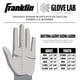 thumbnail image 5 of Guantes de bateo Franklin Sports Shok-Sorb X para adultos, blancos, 5 of 6