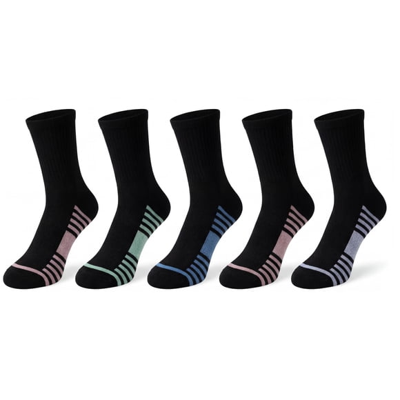 Calcetines Mujer Deportivo Largo Negro X10 35-39