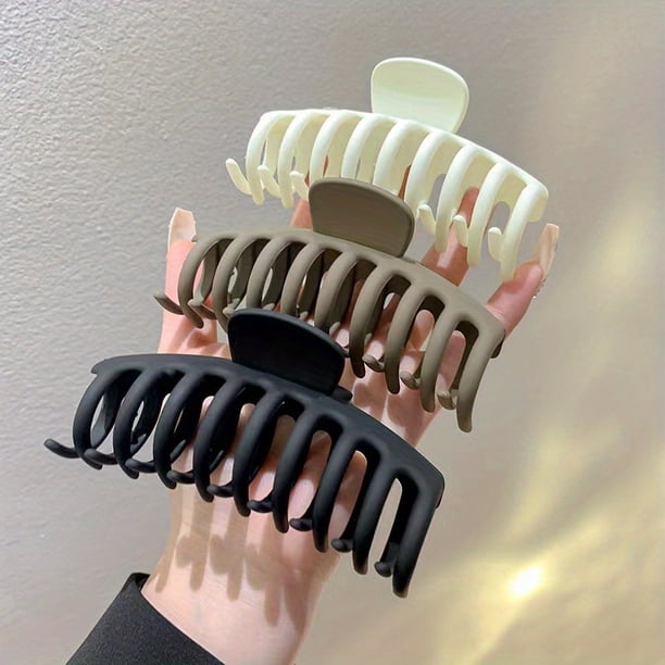 3pcs Oversized Square Hair Claw Clips - Non-Slip, Strong Hold & Perfect for Thick Hair!