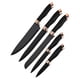 thumbnail image 1 of Set De 6 Cuchillos Juego Cuchillos Cocina Acero Inoxidable Negro, 1 of 6