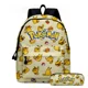 thumbnail image 1 of MINISO Pikachu Cartoon Backpack Two-piece Pokemon Student School Bag Pencil Bag Elf Pokémon Lunch Bag Cartoon School Bag Mochila, 1 of 3