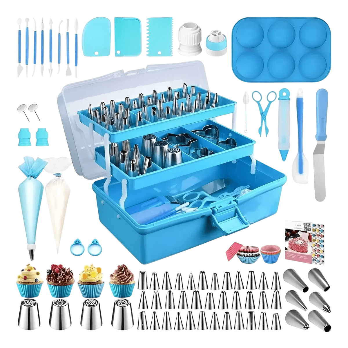 Set De Pasteleria Kit Decoración Belug Para Reposteria 236pcs