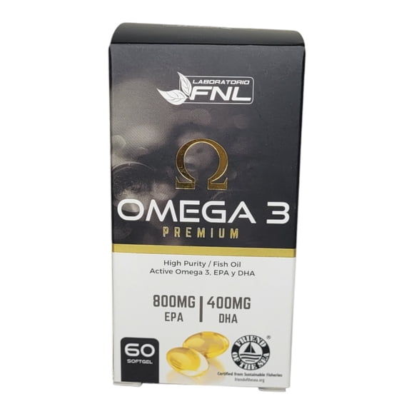 Omega 3 Premium FNL DHA EPA Salud Colesterol Triglicéridos