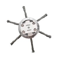 Ioensy - Cabezal De Repuesto Para Recortadora De Césped, Cabezal De Cepillo De Disco De Alambre De Acero De 6 Cuchillas Para Entrada De Vehículos.