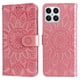 thumbnail image 1 of Funda tipo cartera FOXDOCK para Honor X8 5G , diseño girasol en relieve, cuero PU, cierre magnético, soporte y tarjetero, 1 of 5