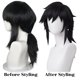 thumbnail image 5 of Peluca de cosplay Wiggy Mermaid Giyuu para disfraz de DS, negra para adulto, 5 of 9