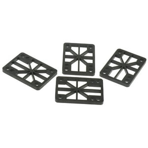 Genérico - 4 Piezas Monopatín Longboard Almohadillas De Choque Elevadores 0,6 Cm O 0,8 Cm Negro 6 Mm