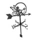 thumbnail image 4 of Metal Weathervane Farm Home Garden Patio Estaca Techo Decoración Artesanía Plata, 4 of 5