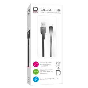 Datacom - Cable Microusb 1.5A Negro 1 Metro Pronobel