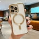 thumbnail image 1 of Luxury Plating Clear Magnetic For Wireless Charge Case For IPhone 14 13 12 11 Pro Max X XR XS 8 7 Plus Soft Silicone Cover, 1 of 3