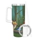 thumbnail image 3 of Bella Durmiente: Princesa Aurora Vaso aislado de acero inoxidable con asa, diseño temático, regalo para familia, amigos y fans; incluye pajita y encaja en el portavasos estándar, 40 oz, 3 of 6