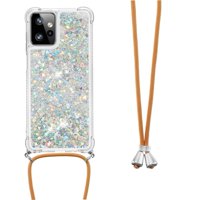 Funda Foxdock Para Motorola Moto G Power 2023 Con Cuerda Ajustable, Brillo Líquido, Protección Antigolpes Y Lente – Ideal Para Regalo